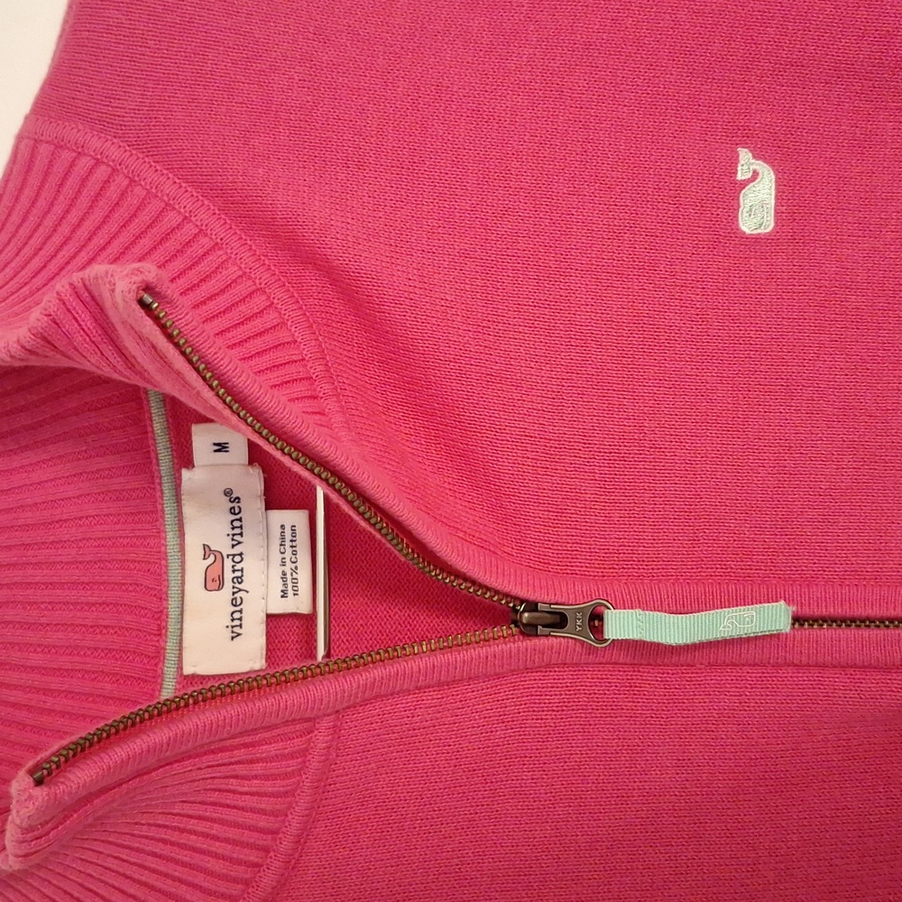 EUC VV Pink Half-Zip Sweater